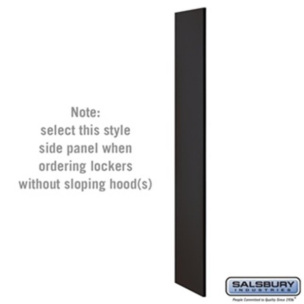 Salsbury Salsbury 22233BLK 18 in. Side Panel for Extra Wide Designer Wood Locker without Sloping Hood; Black 22233BLK